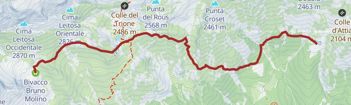 Route map: Tour dell'Uja: Tappa 3 Alpe d’Attia